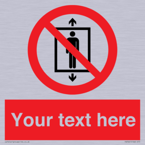 Custom prohibition Do not use this lift for people